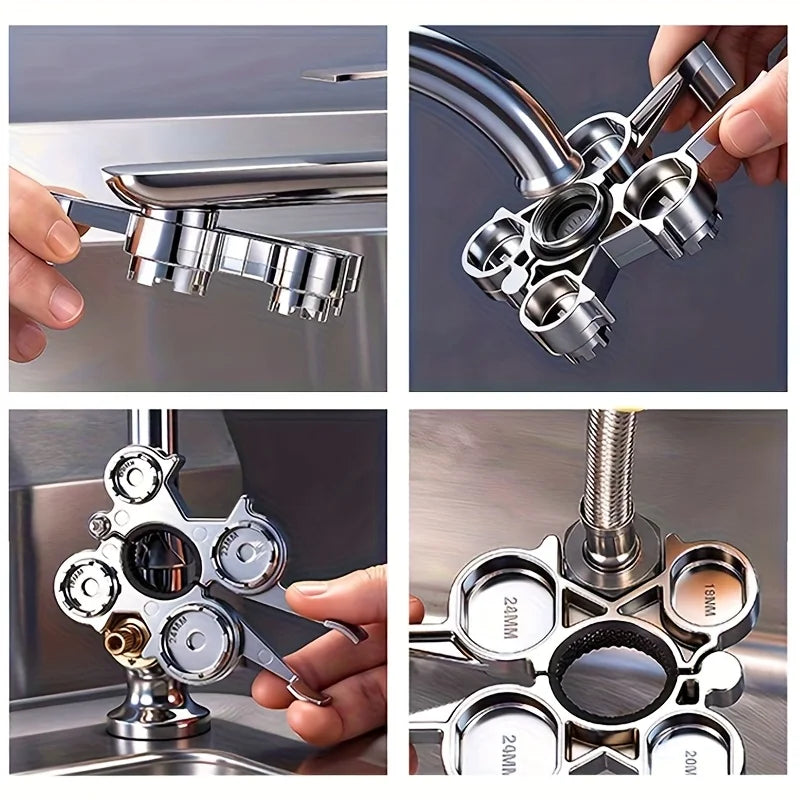12-in-1 Faucet Aerator Wrench – Valve Core Tool