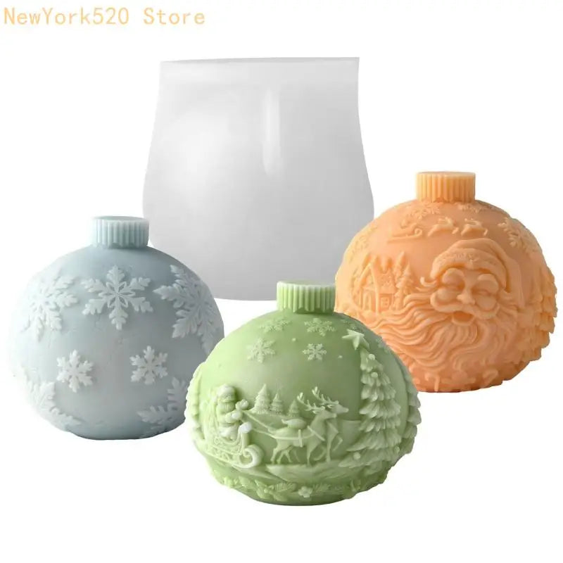 Christmas Crystal Ball Silicone Mold for Resin & Soap Crafts