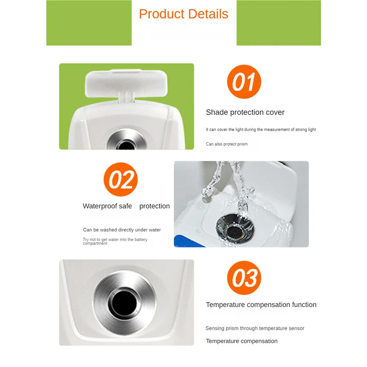 Digital Brix Refractometer 0–55% Sugar Meter 3-Pack