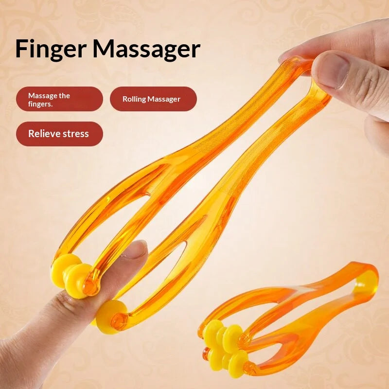 Dual Row Roller Finger Massager – Portable Hand Relaxation Tool
