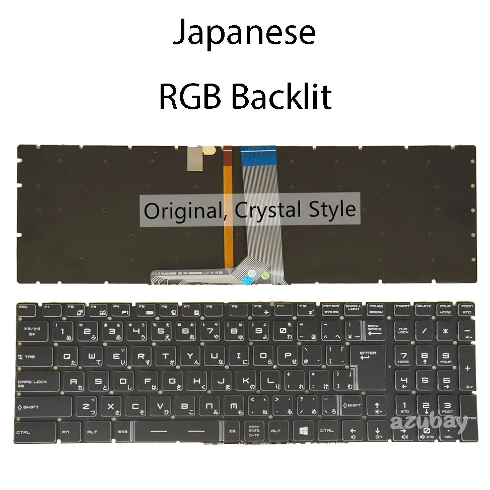 AZUBAY RGB Backlit Keyboard for MSI MS-16J9 MS-16JB MS-16JC MS-16JD