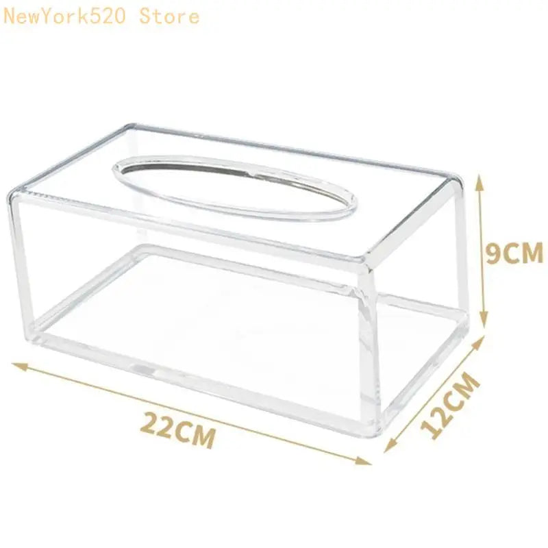 Clear Acrylic Tissue Box Rectangular Napkin Holder & Organizer