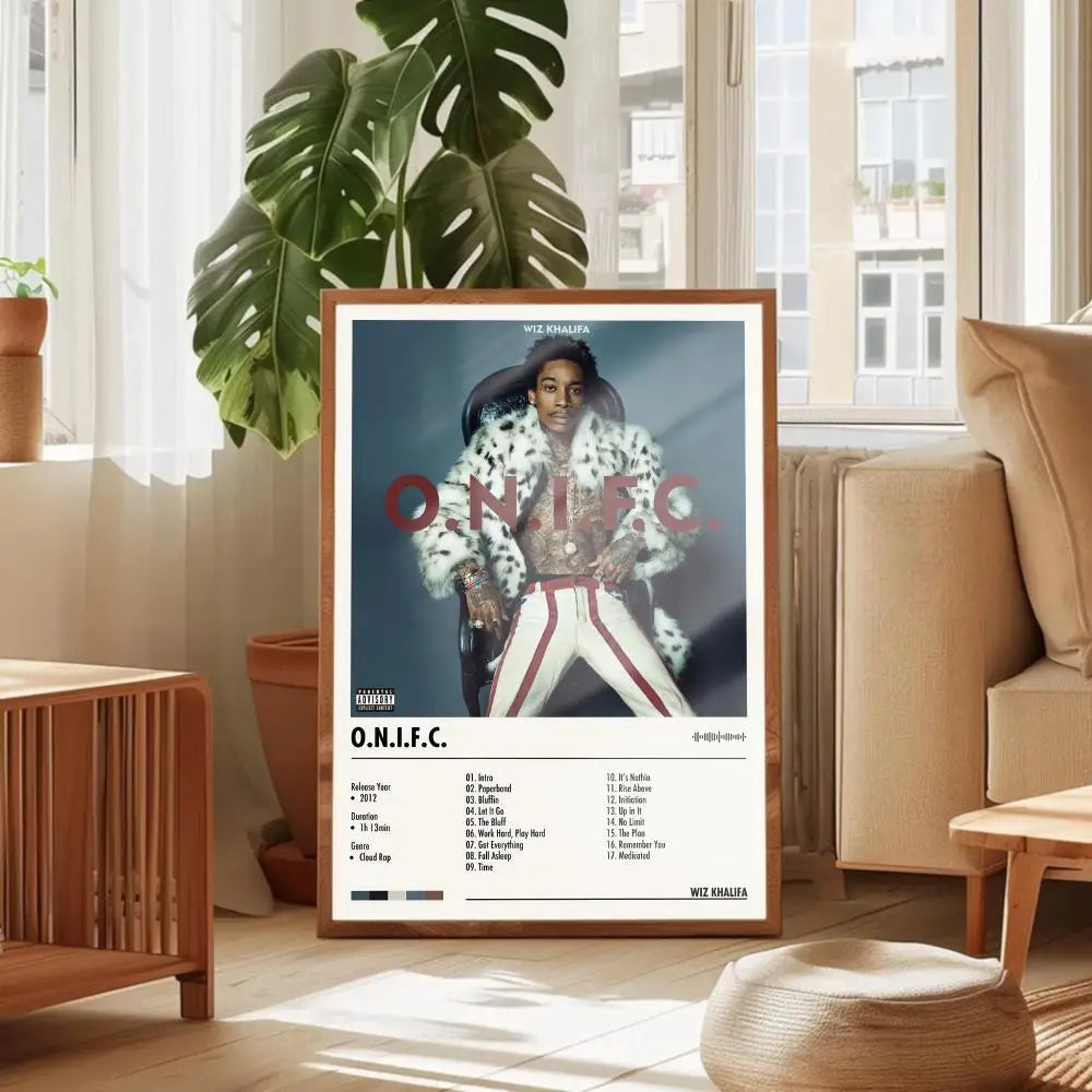 Wiz Khalifa Music Album Poster Canvas Print Wall Art Decor