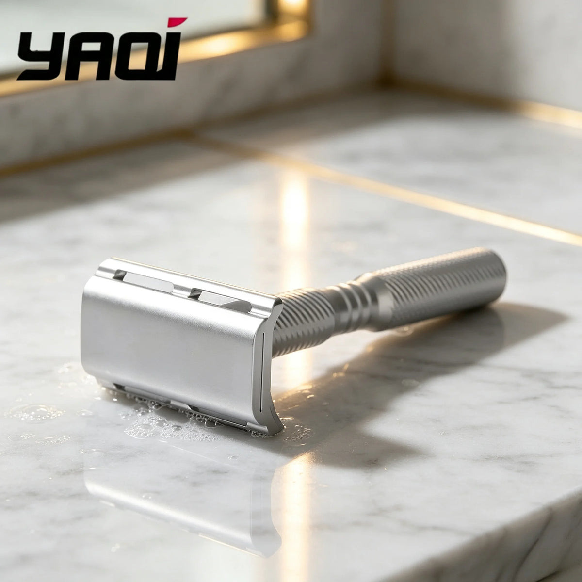 YAQI Ghost Aluminum Safety Razor – Lightweight Men's DE Shaver