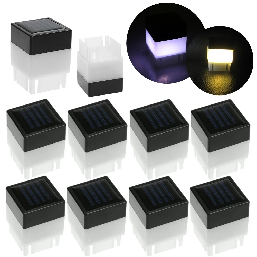 Solar LED Fence Post Light – Waterproof Outdoor Garden Lamp