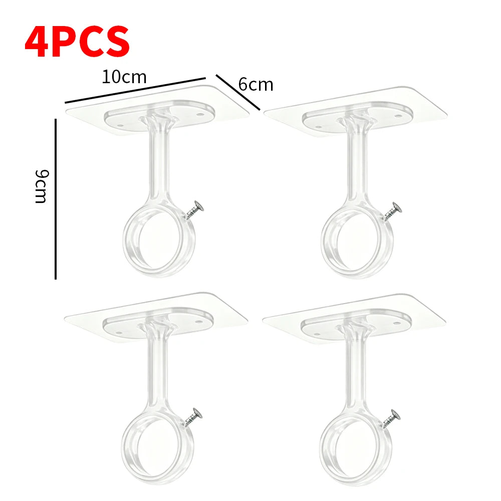Self Adhesive Curtain Rod Brackets – No-Drill Ceiling Mount