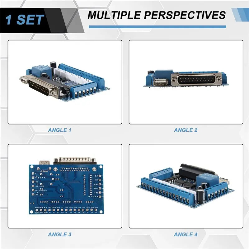 MACH3 CNC 5-Axis Interface Board with Optocoupler & USB