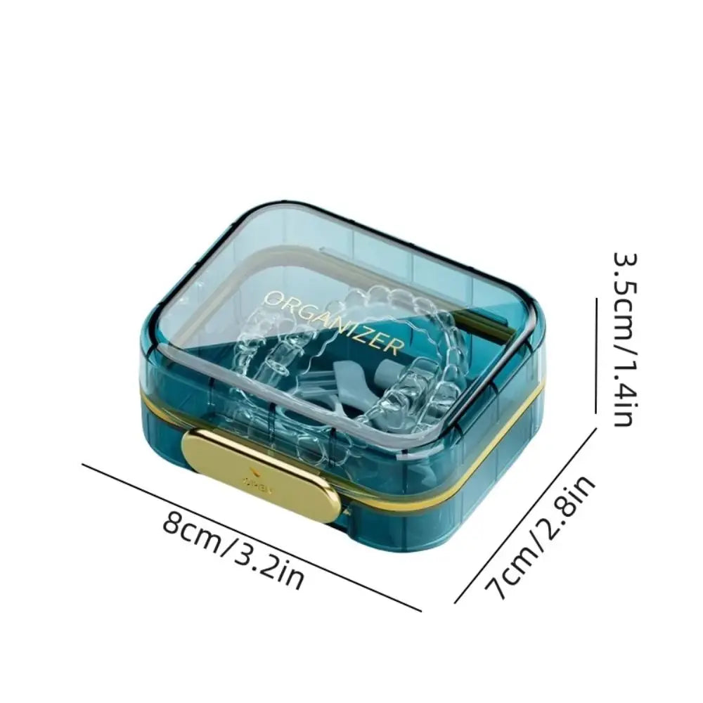 Portable Transparent Retainer & Denture Storage Case