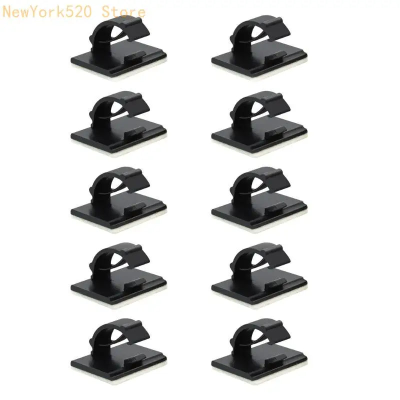 10-Pack Adhesive Cable Clamps – No-Drill Wire Clips