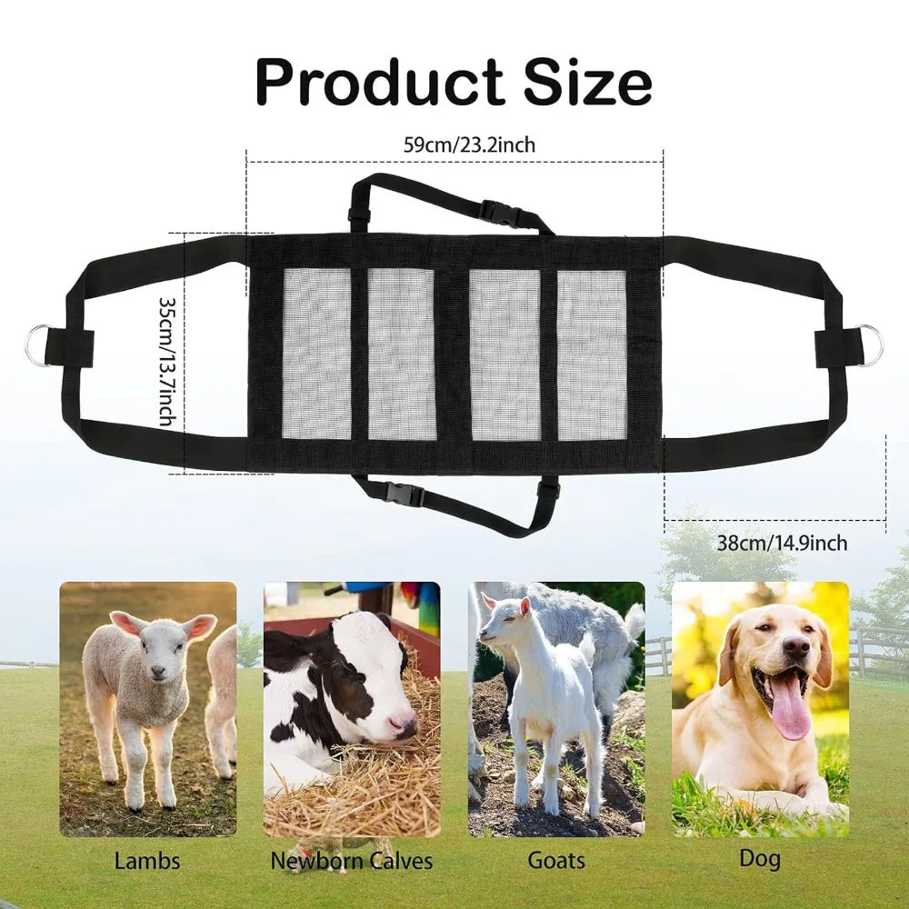 Adjustable Mesh Calf Sling – Livestock Animal Weighing Harness