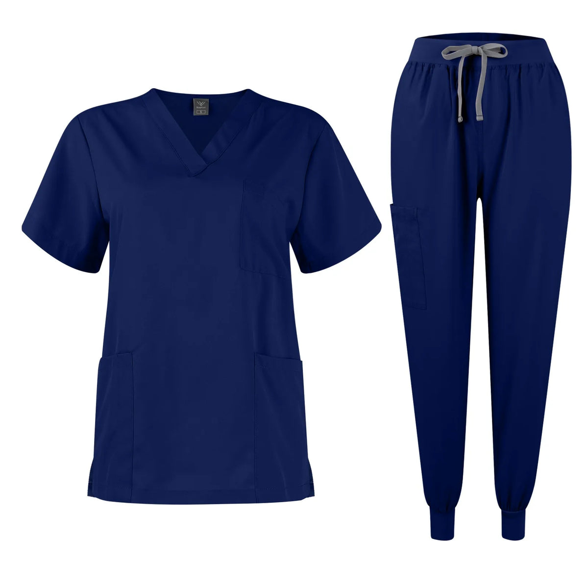 Women's V-Neck Scrubs Set – Nursing Jogger Pants & Top