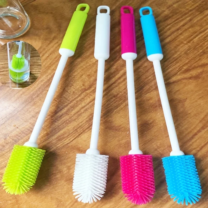 Long Handle Silicone Bottle Cleaning Brush – Non-Slip Grip