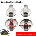 2PCS Universal Silver Gas Stove Knobs Oven Cooker Control Switch