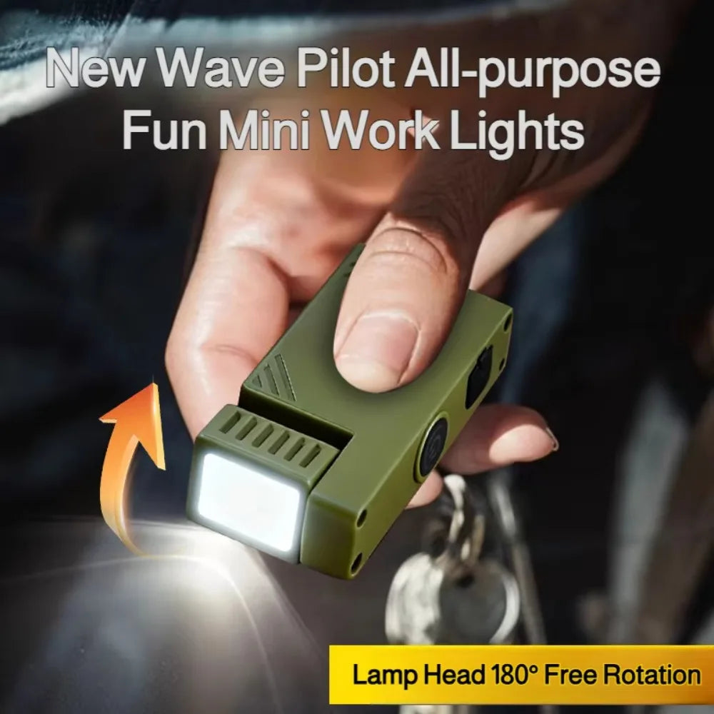 Mini USB Rechargeable Flashlight – Magnetic & Adjustable Angle