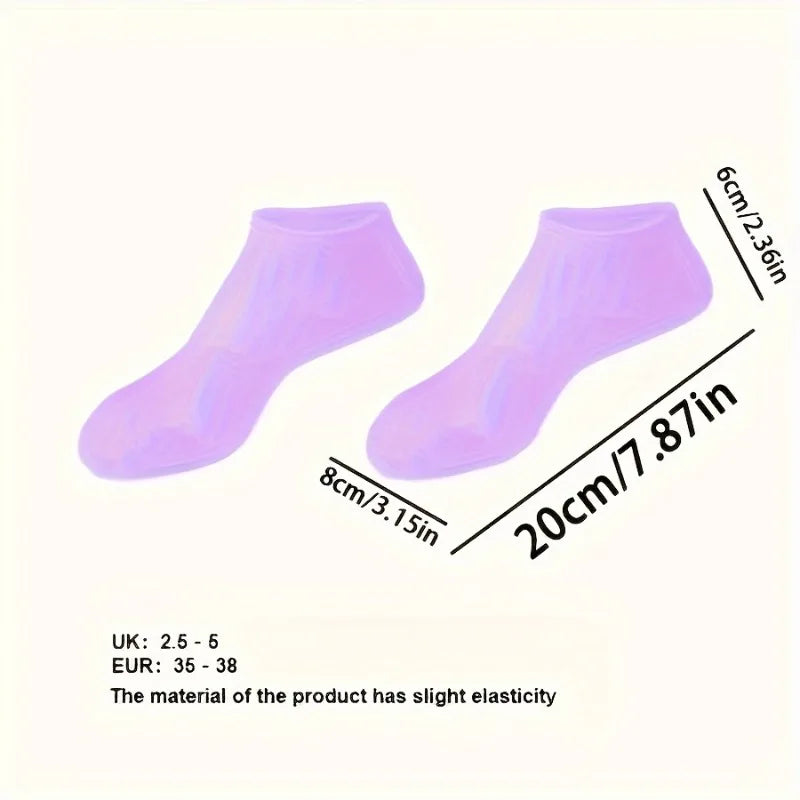 2-Pack Silicone Moisturizing Foot Socks – Exfoliating & Hydrating