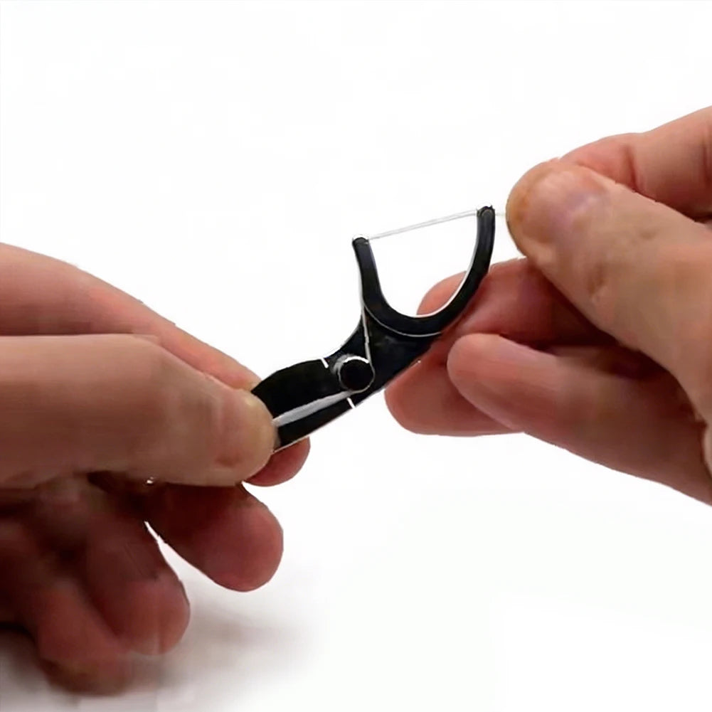 Eelhoe Reusable Stainless Steel Dental Floss Pick Holder