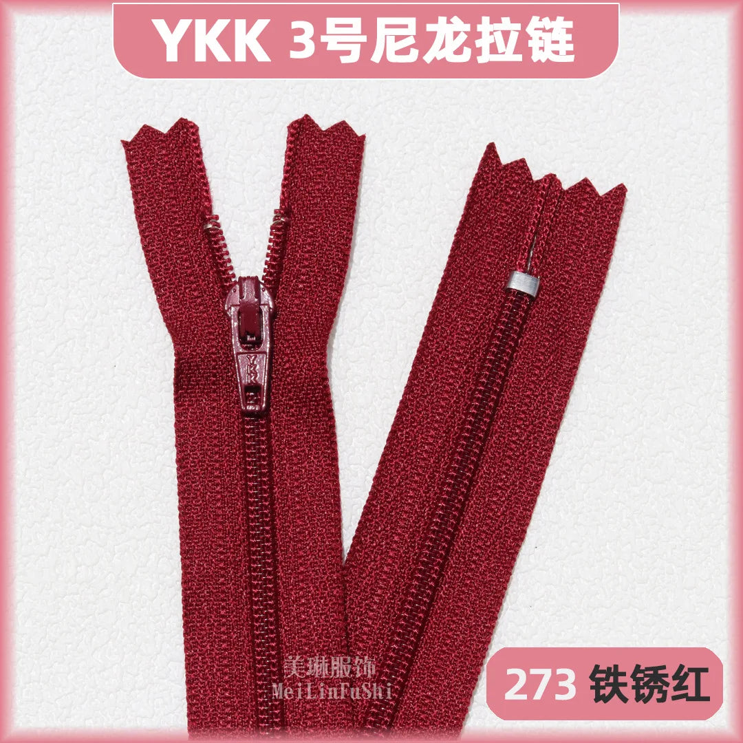 YKK3 Nylon Invisible Zippers 18cm – 30/50/100 Pack
