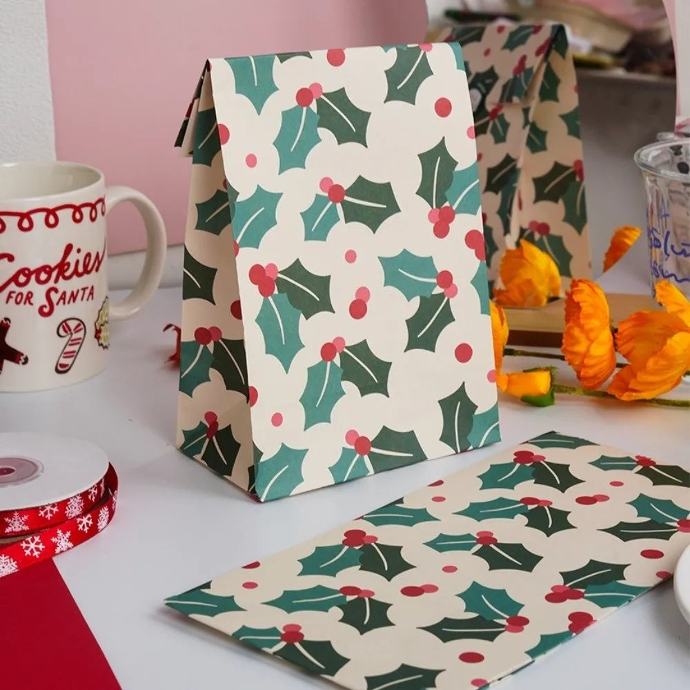 10-Pack Kraft Paper Christmas Gift Bags – Candy & Cookie