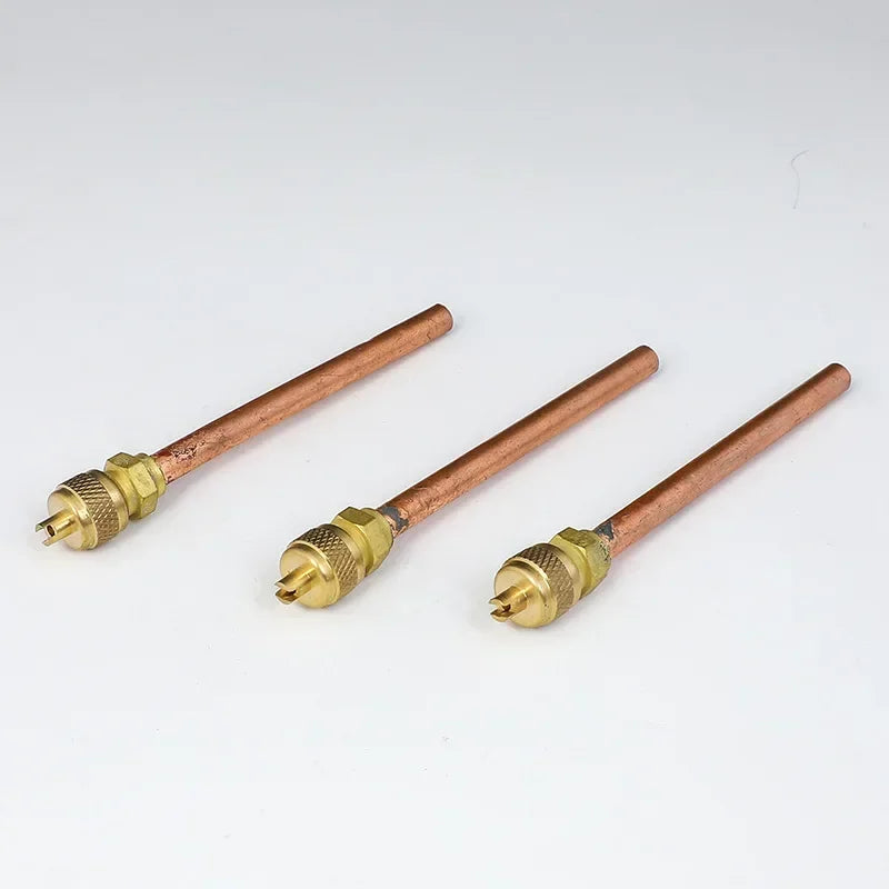 5-Pack Brass Refrigerant Charging One-Way Valve – AC Welding Type
