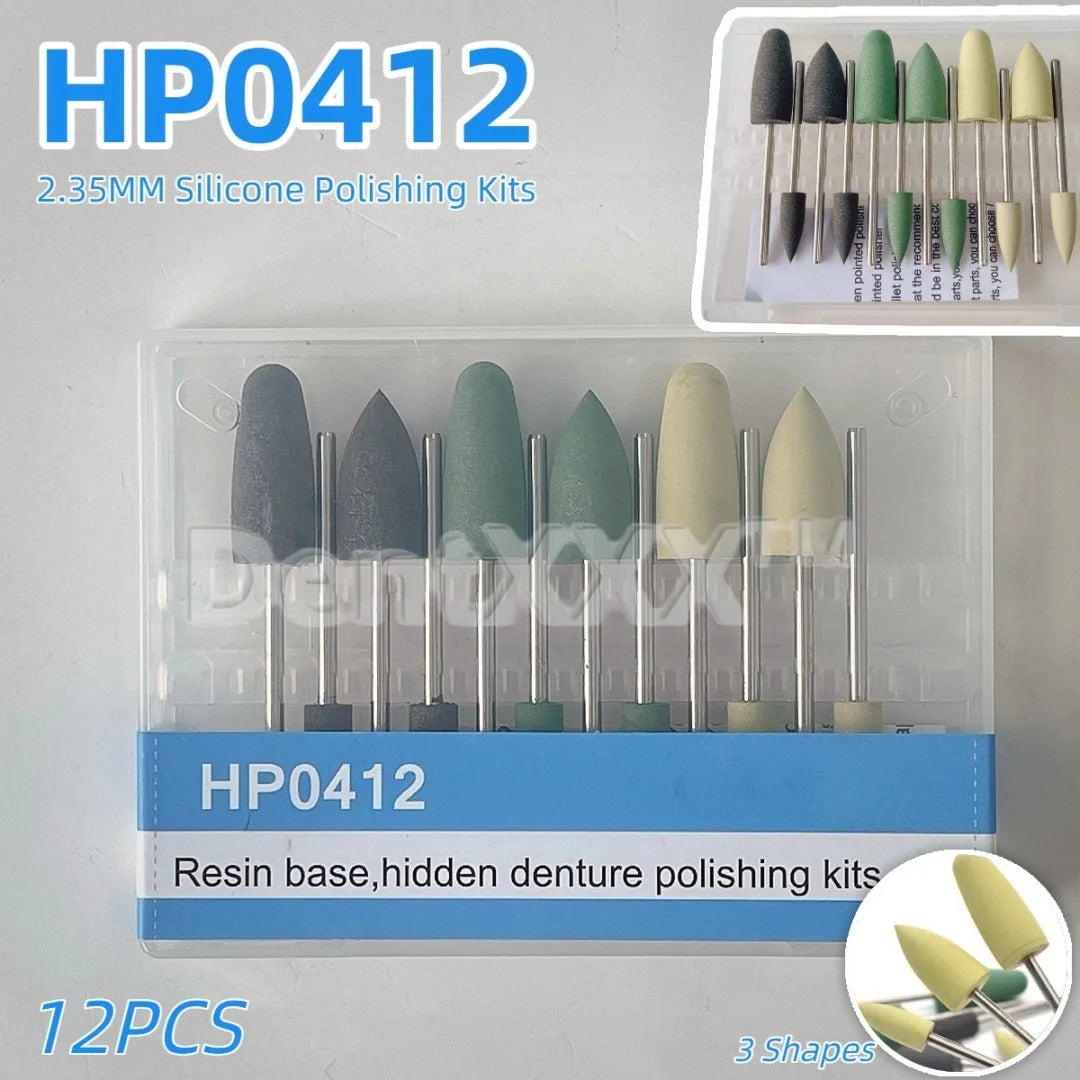 12-Pc Resin Polishing Kit HP 2.35mm Shank – Low Speed Tools