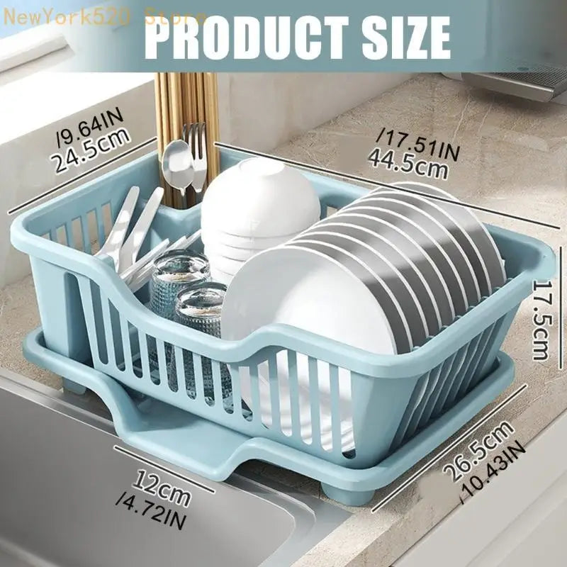 Tilted Plastic Dish Drying Rack – Fast Water Drainage