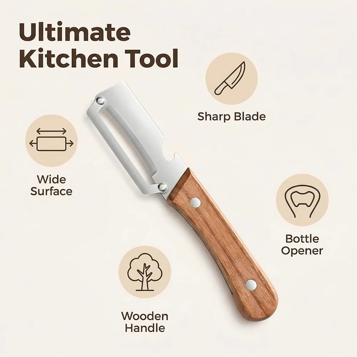 Multifunctional Stainless Steel Vegetable & Fruit Peeler