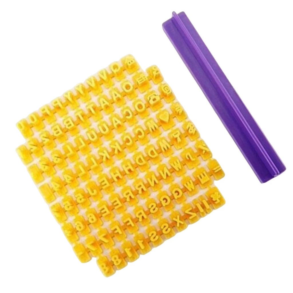 Alphabet Fondant Stamp Set – Food-Grade Letter & Number Mold