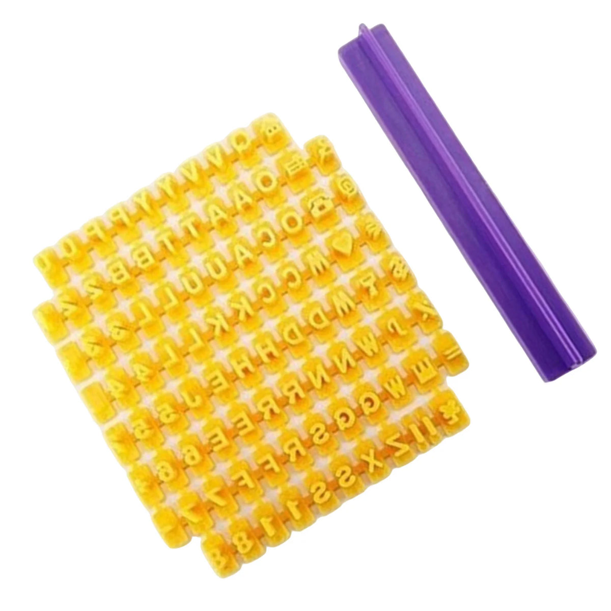 Alphabet Fondant Stamp Set – Food-Grade Letter & Number Mold