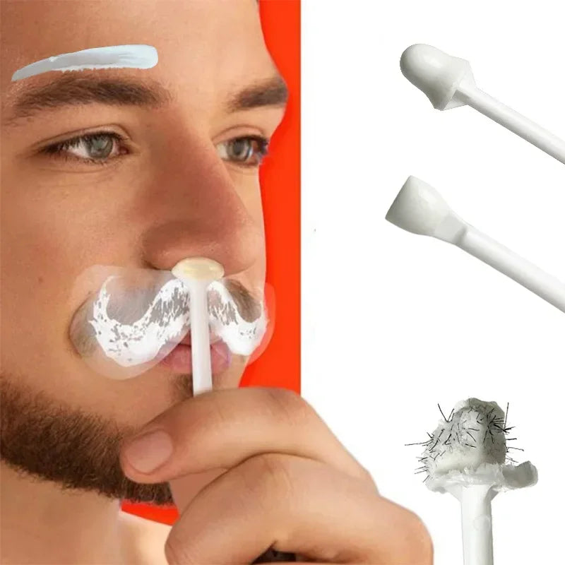 Nose Hair Wax Applicator Sticks & Beeswax Bean Set