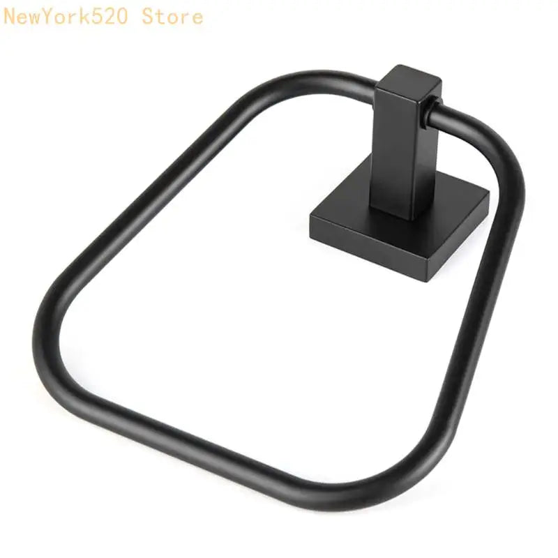 Matte Black Trapezoid Aluminum Towel Hook | Bathroom Accessory