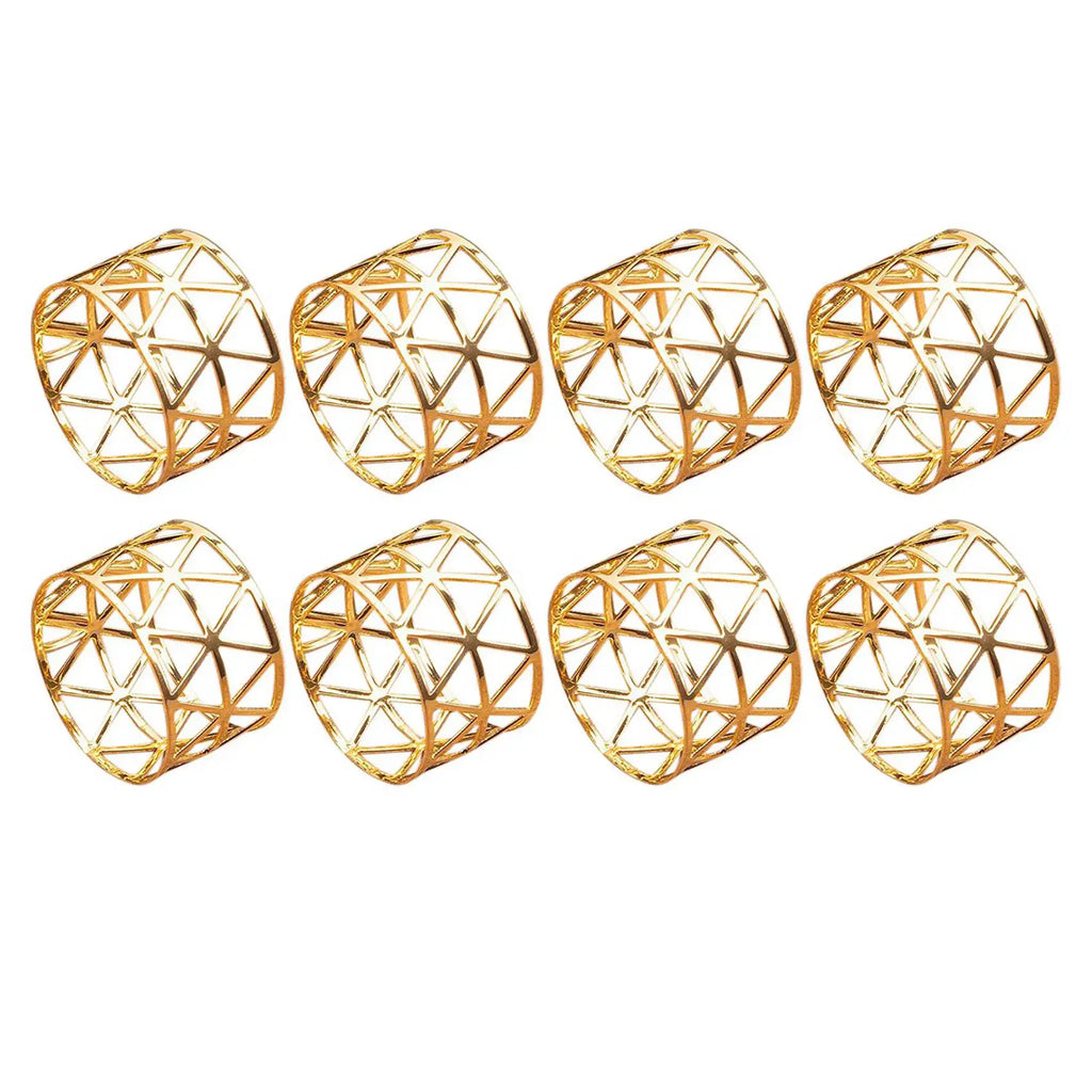 32-Pack Gold Round Mesh Metal Napkin Rings – Weddings & Parties