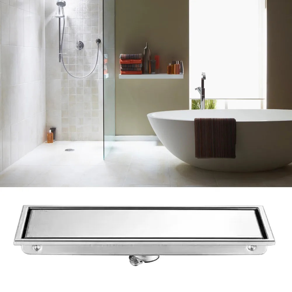SUS304 Stainless Steel Linear Floor Drain – Tile Insert Grille