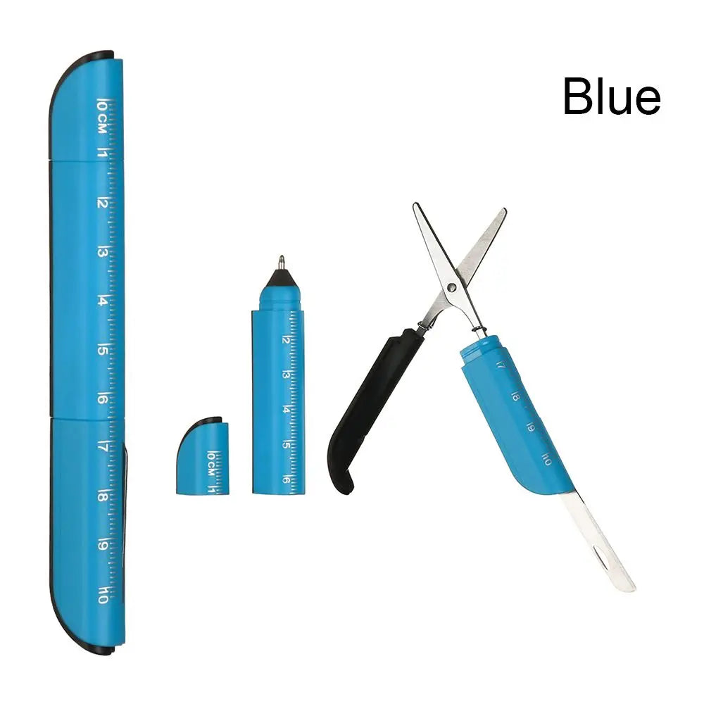 Multifunction Ballpoint Pen with Ruler – 6 Colors, 1.0mm