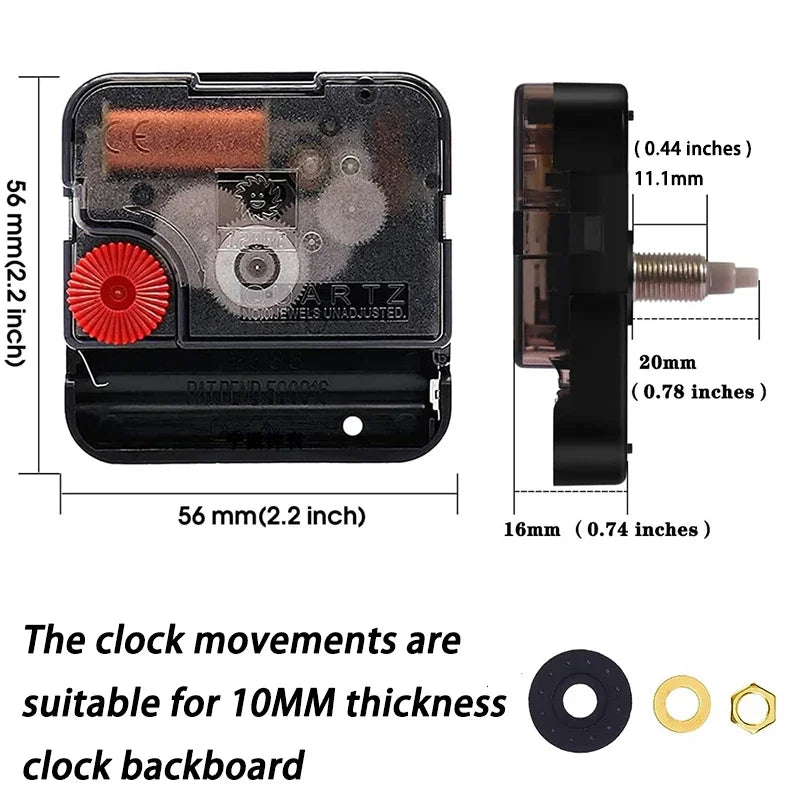 Young Town 12888 Silent Sweep Quartz Clock Movement DIY Kit