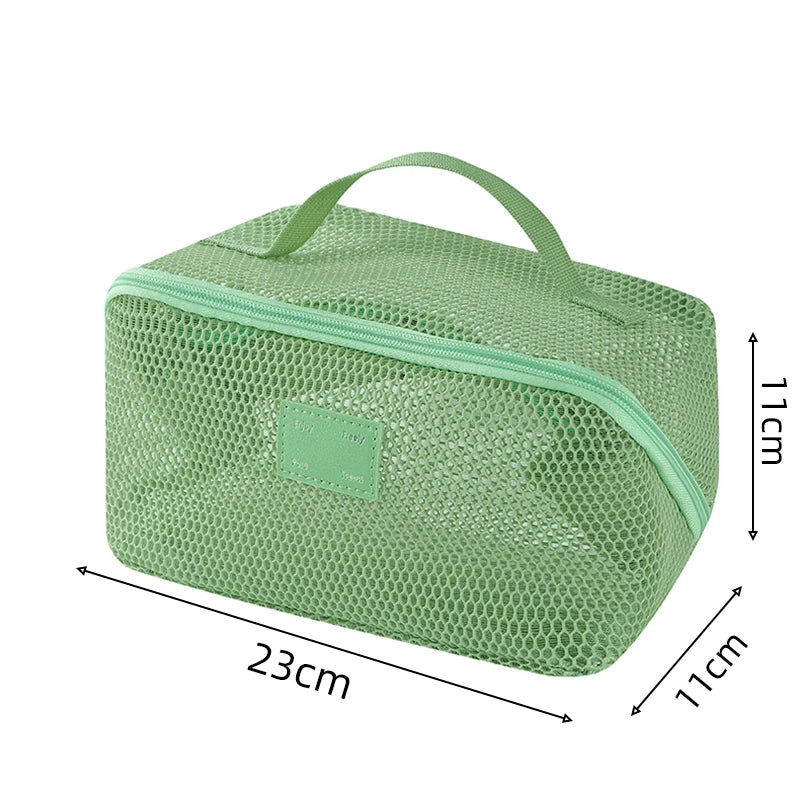 Mesh Clear Makeup Bag – Travel Toiletry Cosmetic Organizer