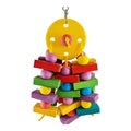 Hanging Wooden Parrot Swing Chew Toy – Bird Block Tearing Toy