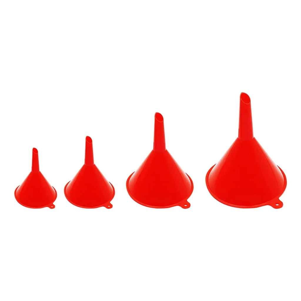 4-Piece Plastic Funnel Set – Kitchen, Home & Automotive