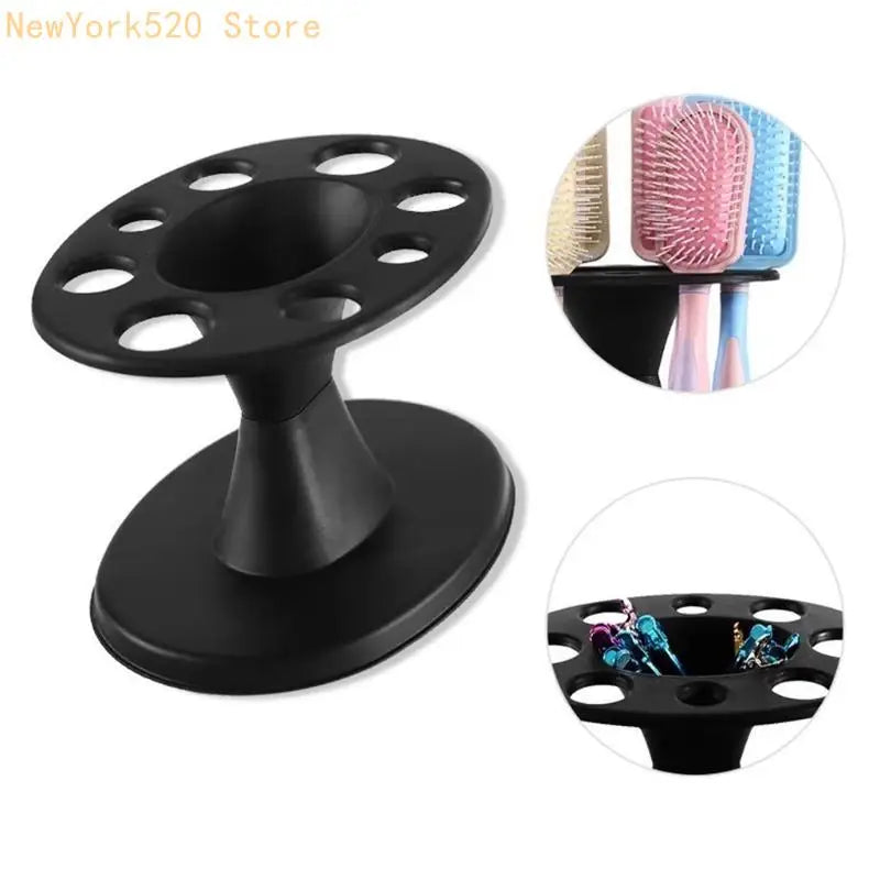 Round Hair Tools Stand – Salon Comb, Brush & Scissors Holder