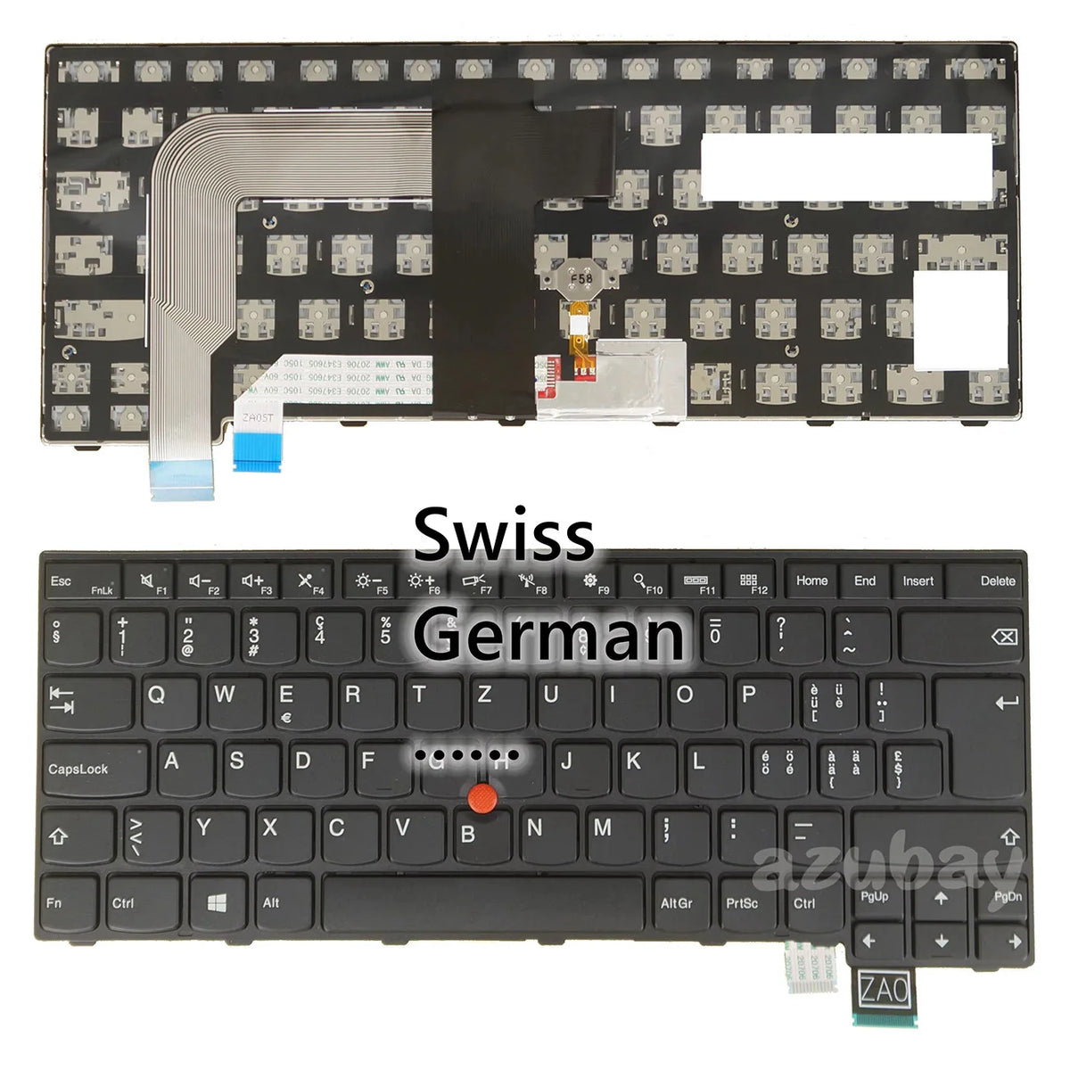Swiss CH German DE QWERTZ Keyboard – ThinkPad 13 Gen 1 & 2