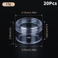 Empty Clear Cosmetic Cream Jars 3g–20g Plastic Sample Pots 20pc