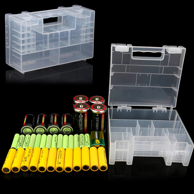 Plastic Battery Storage Case Organizer – AA AAA 9V Holder