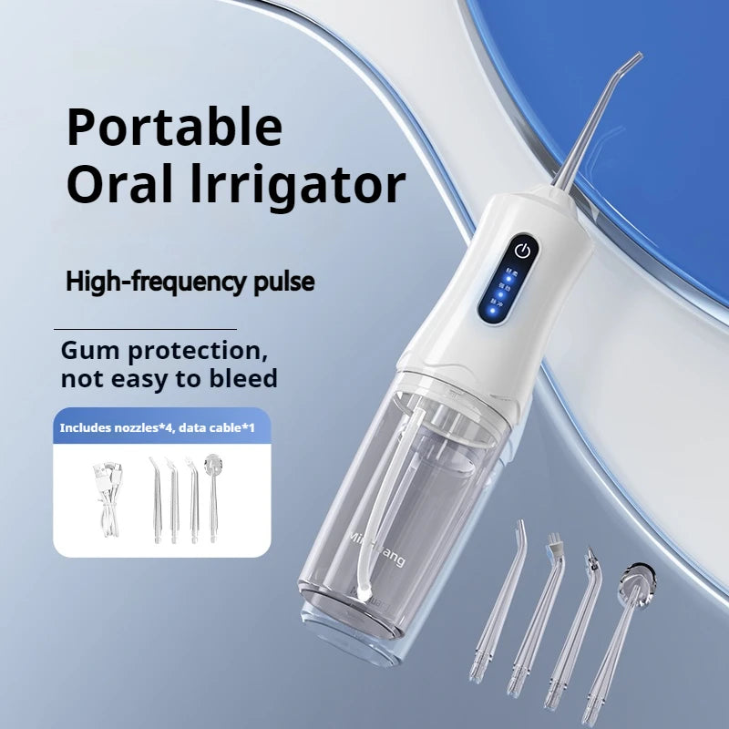 Water Flosser Oral Irrigator 4 Nozzles 3 Modes USB Rechargeable