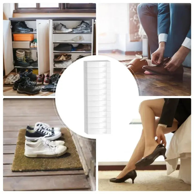 26-Pocket Over The Door Shoe Organizer – Clear Foldable Rack