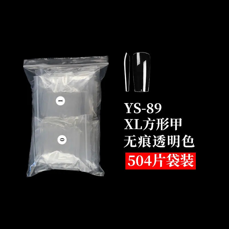 360/504pcs Extra Long Square Clear Nail Tips – Full/Half Cover