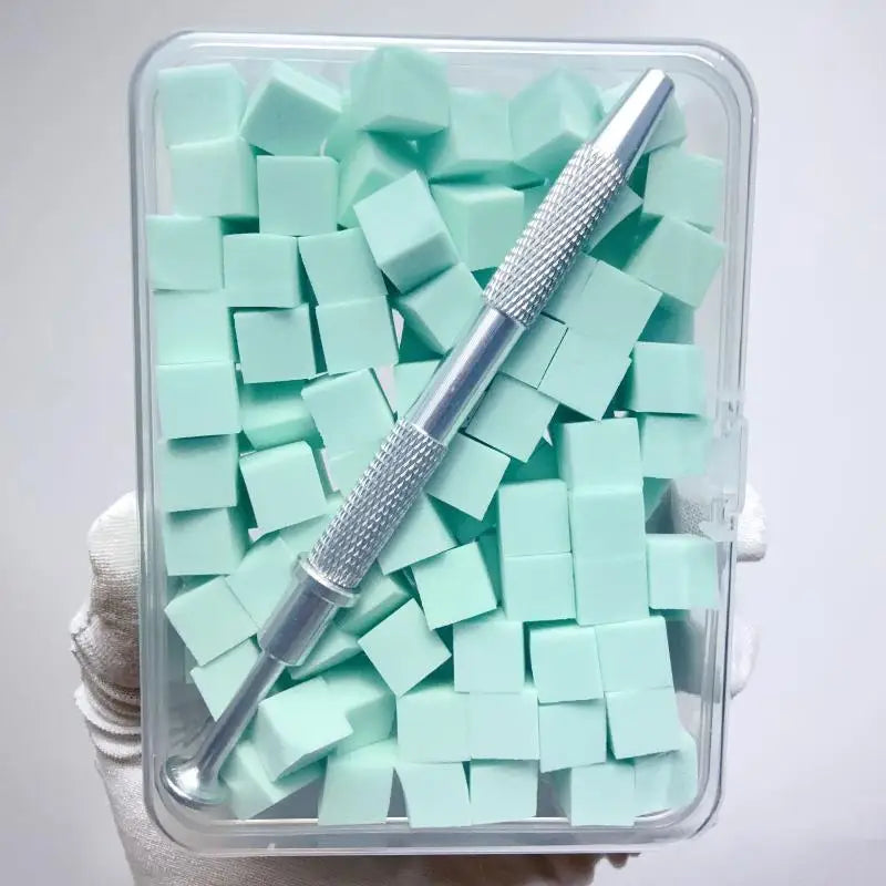100Pcs Gradient Nail Sponge Brushes for Gel Polish & Glitter Art