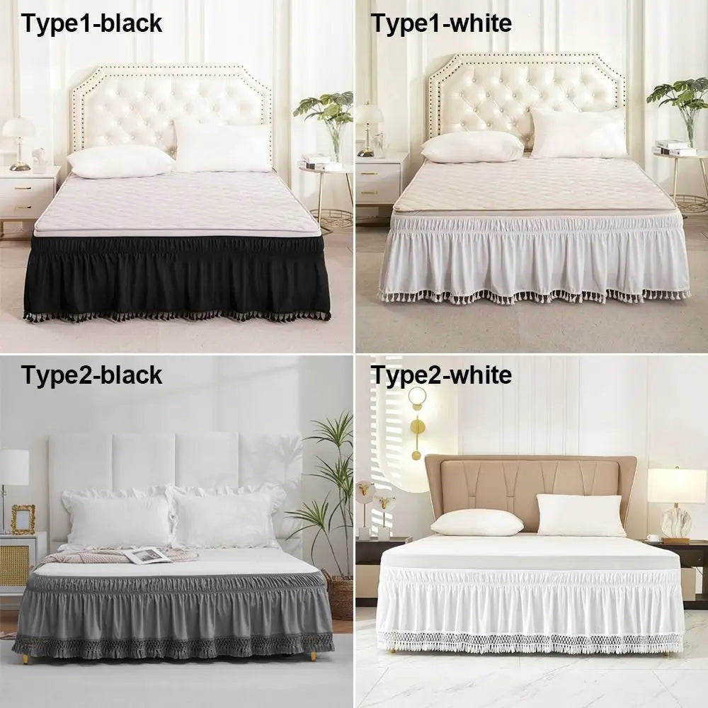 Solid Color Bed Skirt – Fade & Wrinkle Resistant | Queen King