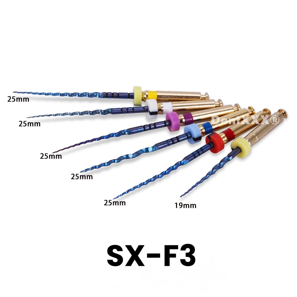 Sx-F3 NiTi Rotary Files 6-Pack | 19/25mm Flexible Micro Drills