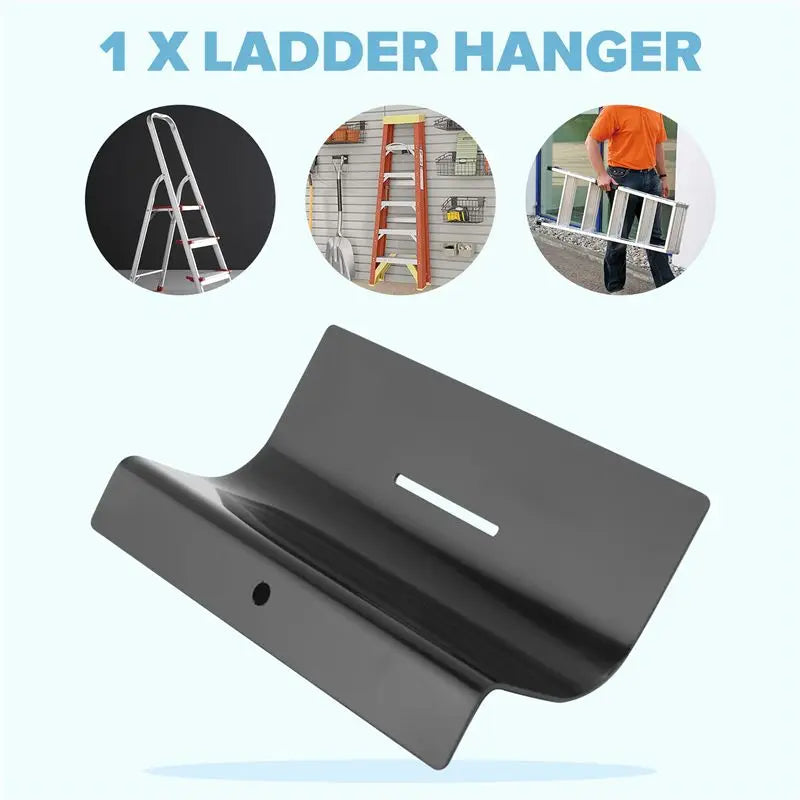 Heavy-Duty Wall Mount Ladder Hanger Hook – Garage Storage