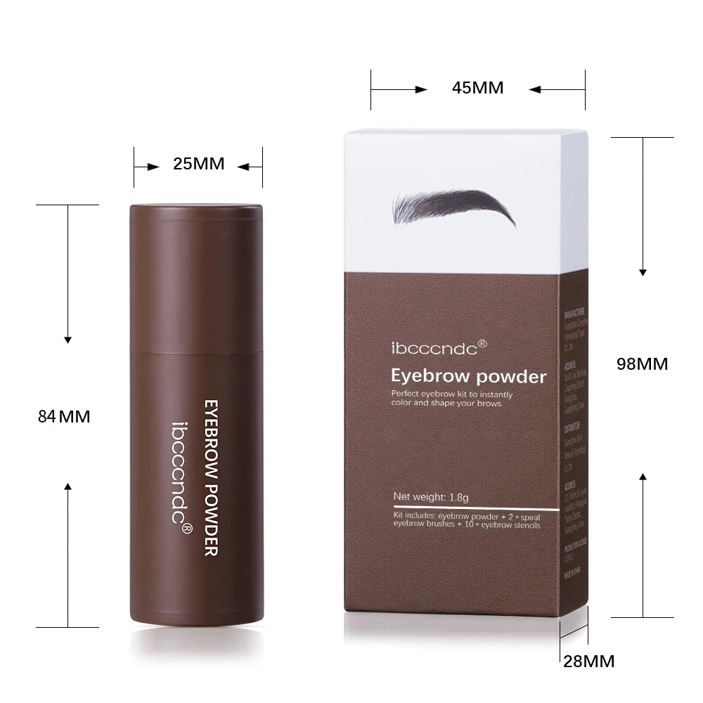 Waterproof Eyebrow Stamp Shaping Kit – 3 Colors & 10 Stencils