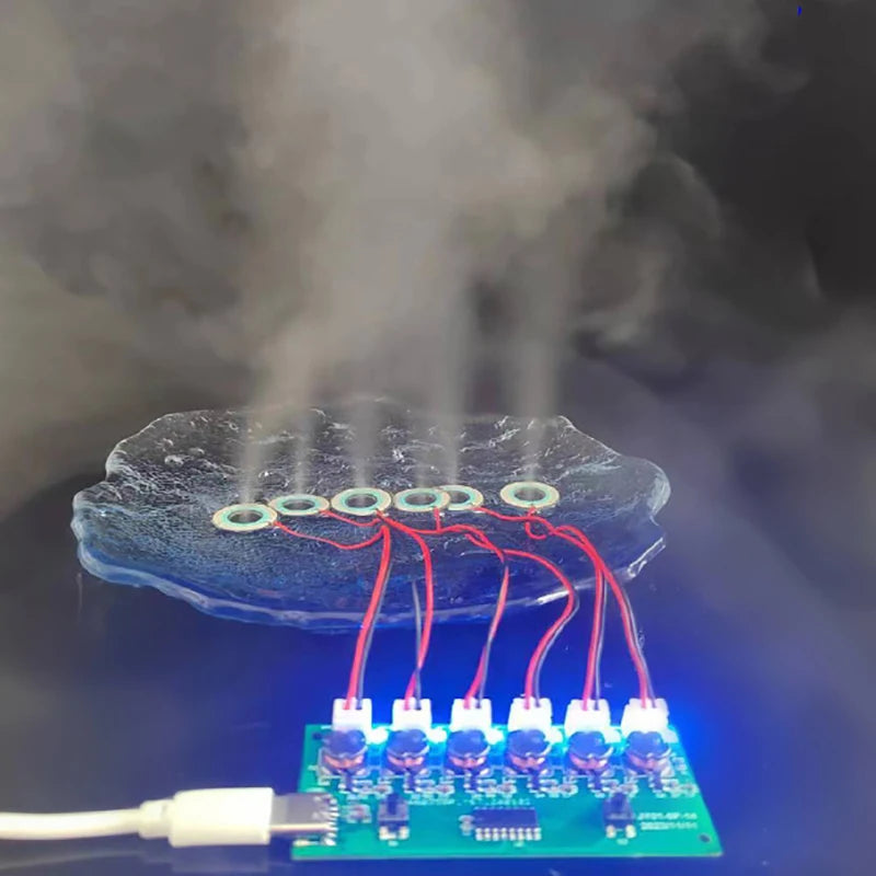 Ultrasonic Nebulizer DIY Kit 6-Nozzle Mist Driver Board Type-C